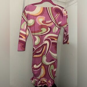 Barbie Unique Vintage Colorful Abstract Patterned Dress xs